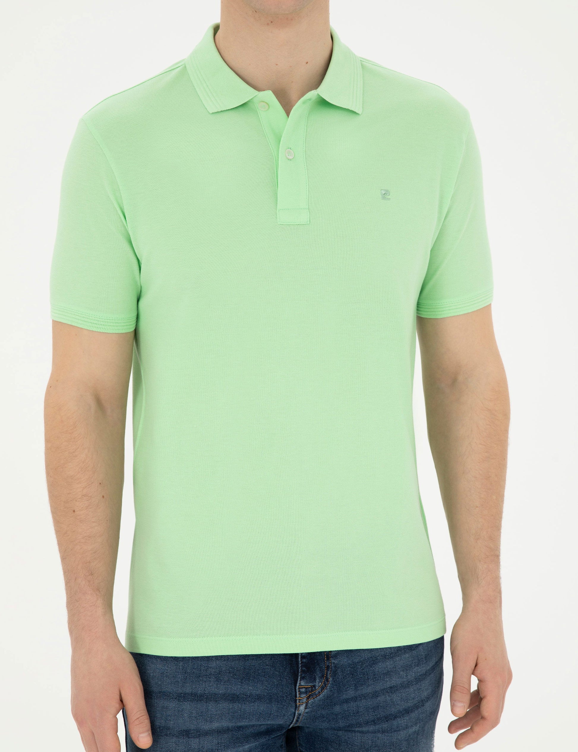 Peanut Green Slim Fit Basic T-Shirt
