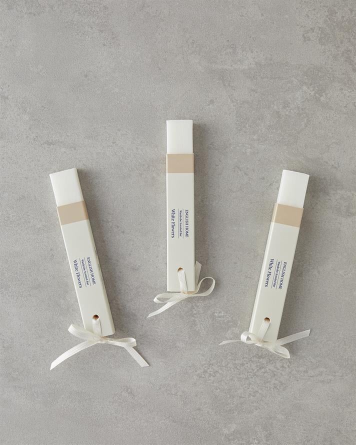 White Flowers 3 Piece Scent Bar White