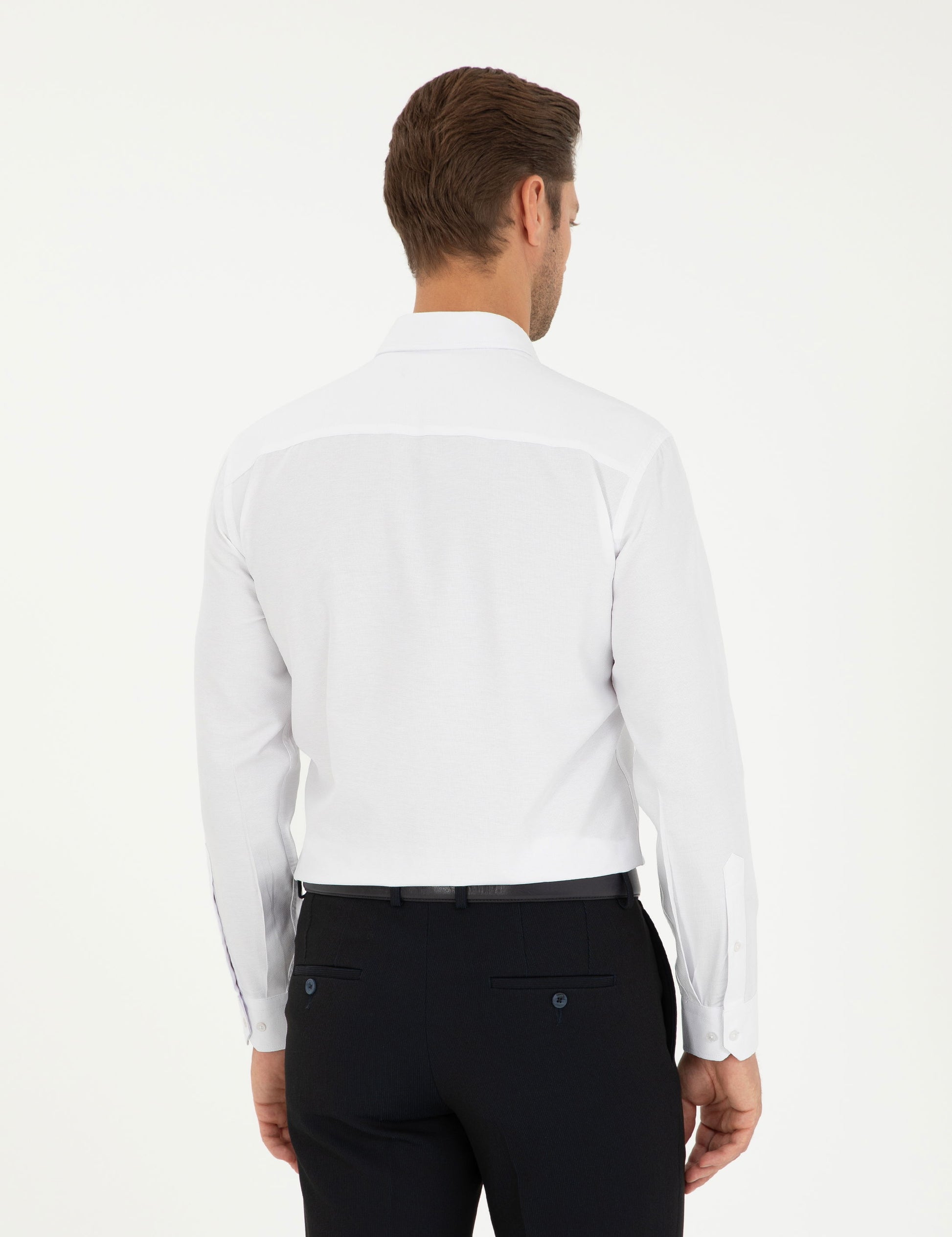 White Oxford Slim Fit Long Sleeve Shirt