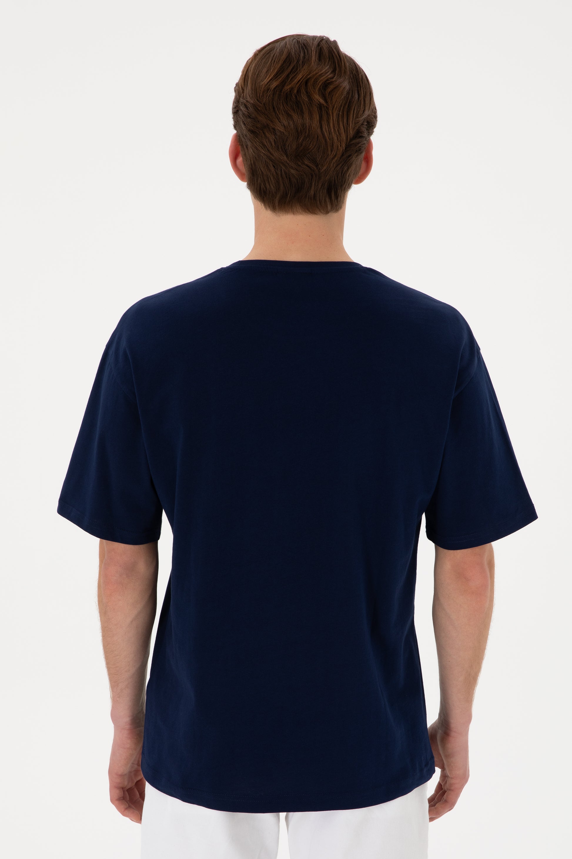 Men's Comfort Fit Crew Neck Navy T-Shirt