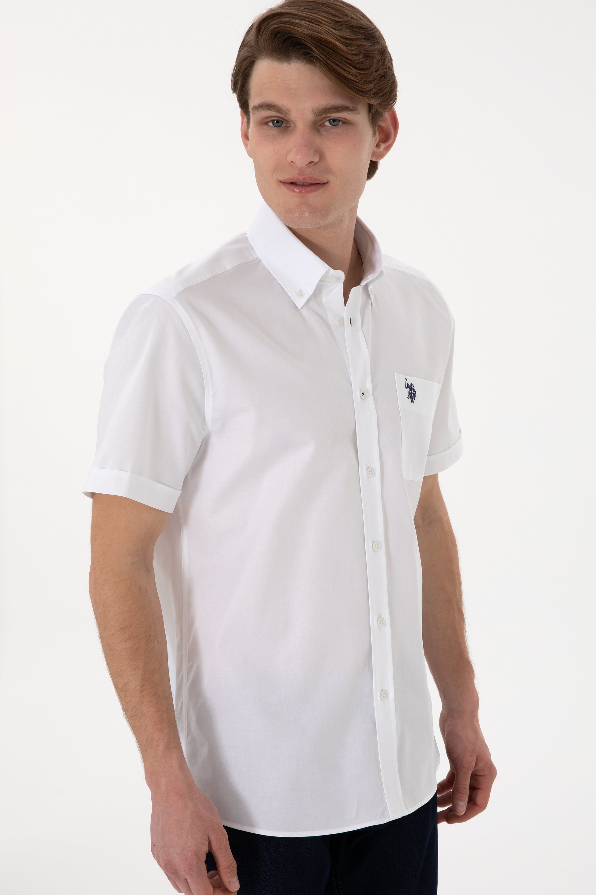Men's White Short Sleeve Shirt