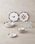 Blue Vista Ceramic Cake Set 18 Pieces 6 Seater Navy Blue