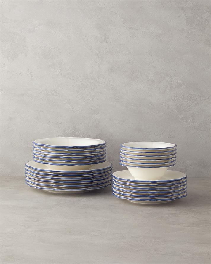 Blue Way Porcelain Dinner Set 24 Pieces 6 Seater Blue