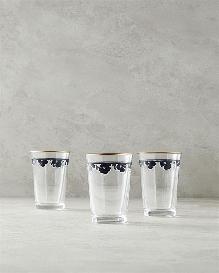 Bohemian 3 Pack Glass Soft Drink Glass 290 Ml Black