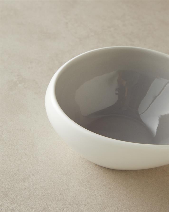 Boho New Bone China Bowl Grey