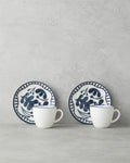 Bonnie Bone Porcelain 4 Pieces 2 Seater Coffee Cup Set 90 ml Dark Blue