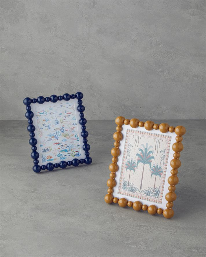 Bubble Decorative Frame Navy Blue