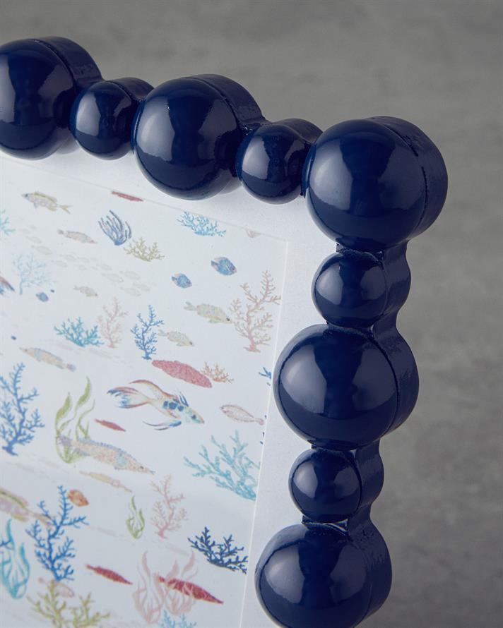 Bubble Decorative Frame Navy Blue