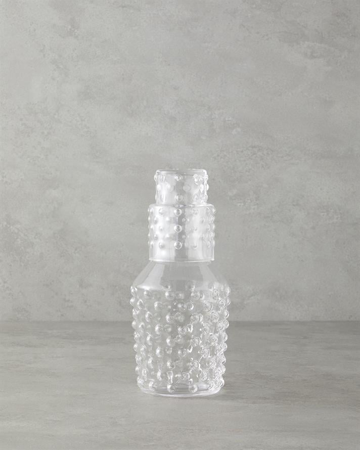 Bubbles Glass Bedside Pitcher Transparent