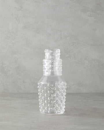 Bubbles Glass Bedside Pitcher Transparent