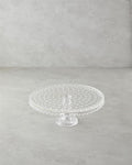 Bubbles Glass Cake Stand Transparent