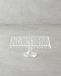 Bubbles Glass Cake Stand Transparent