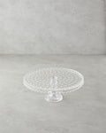 Bubbles Glass Cake Stand Transparent