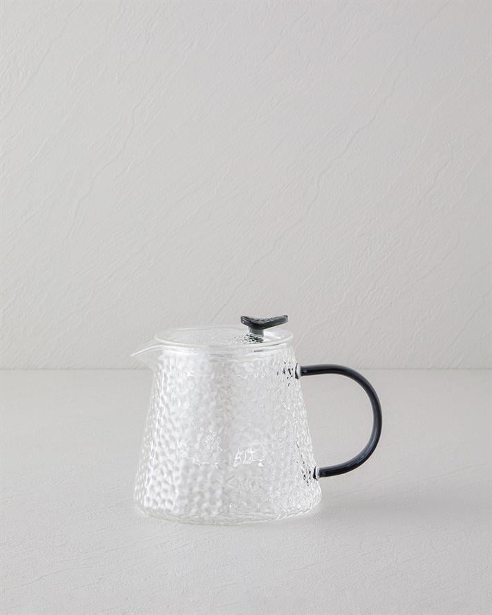 Bubbly Glass Teapot 500 ml Smoked