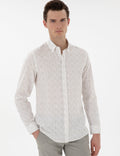 Khaki Slim Fit Long Sleeve Shirt