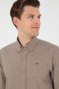 Men's Camel Long Sleeve Shirt