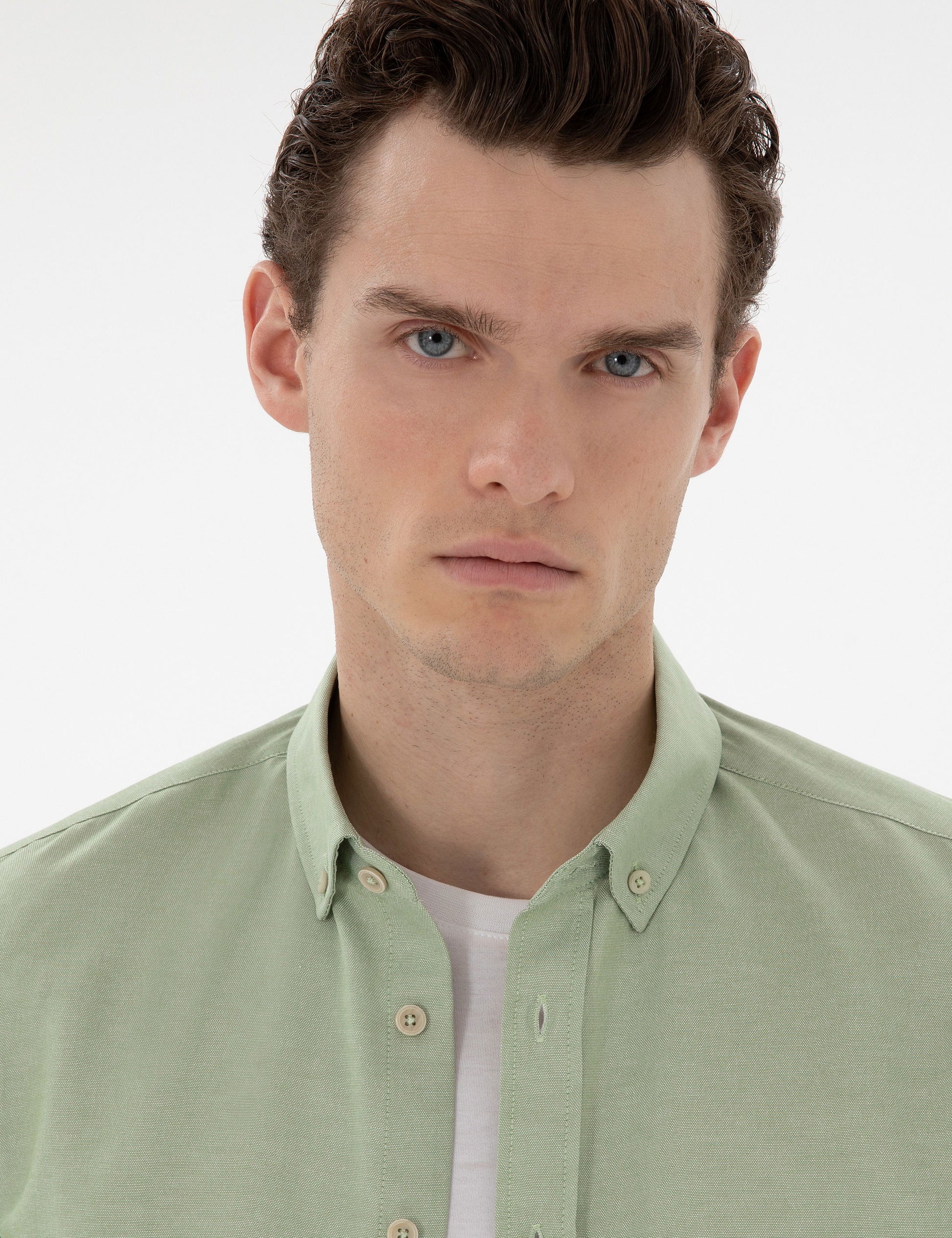 Green Regular Fit Long Sleeve Shirt