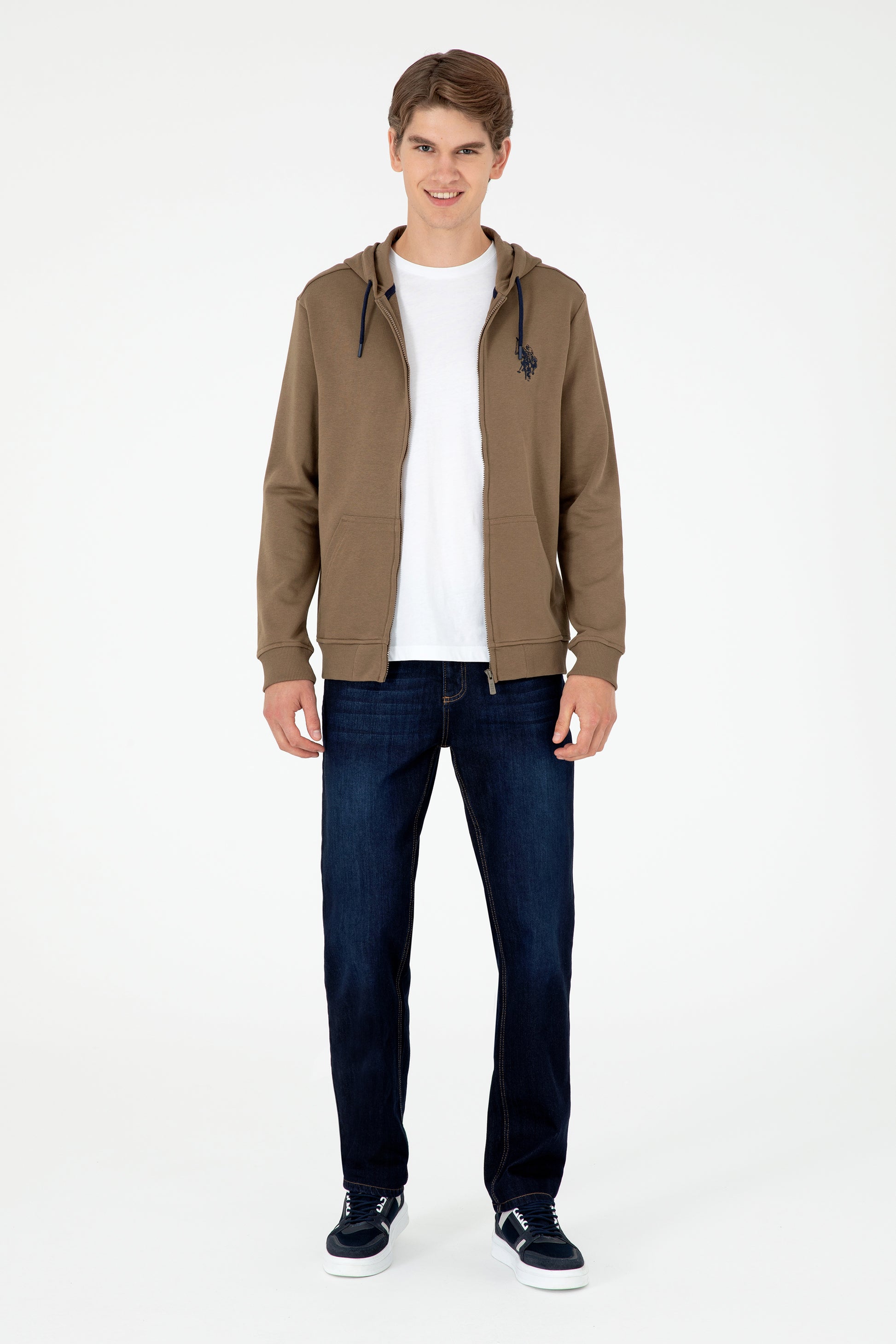 Men's Khaki Knitted Cardigan
