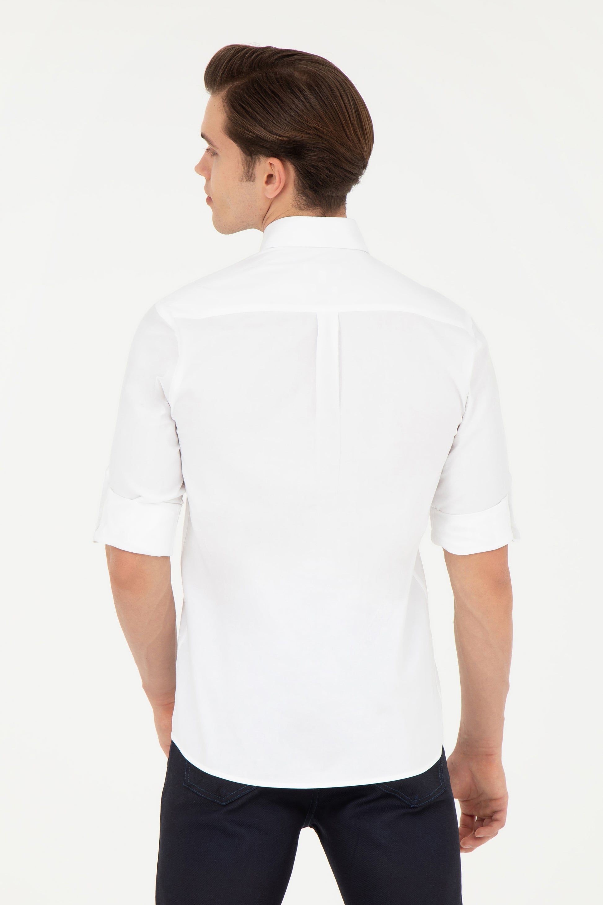 Men's White Long Sleeve Shirt