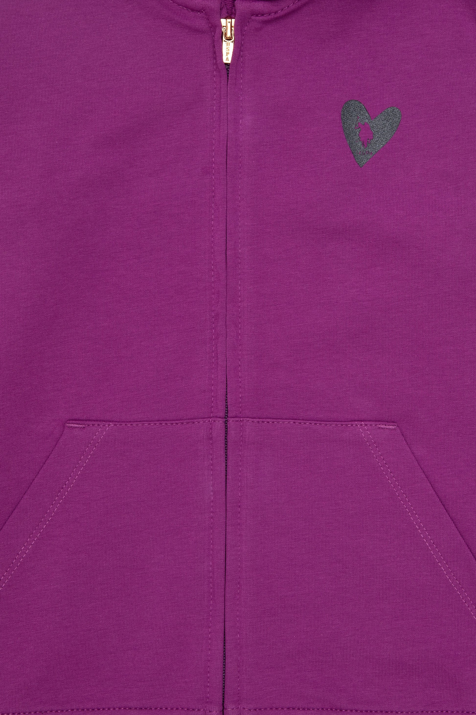 Girl's Violet Zipper Sweatshirt