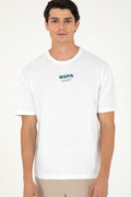 Men's Comfort Fit Crew Neck White T-Shirt