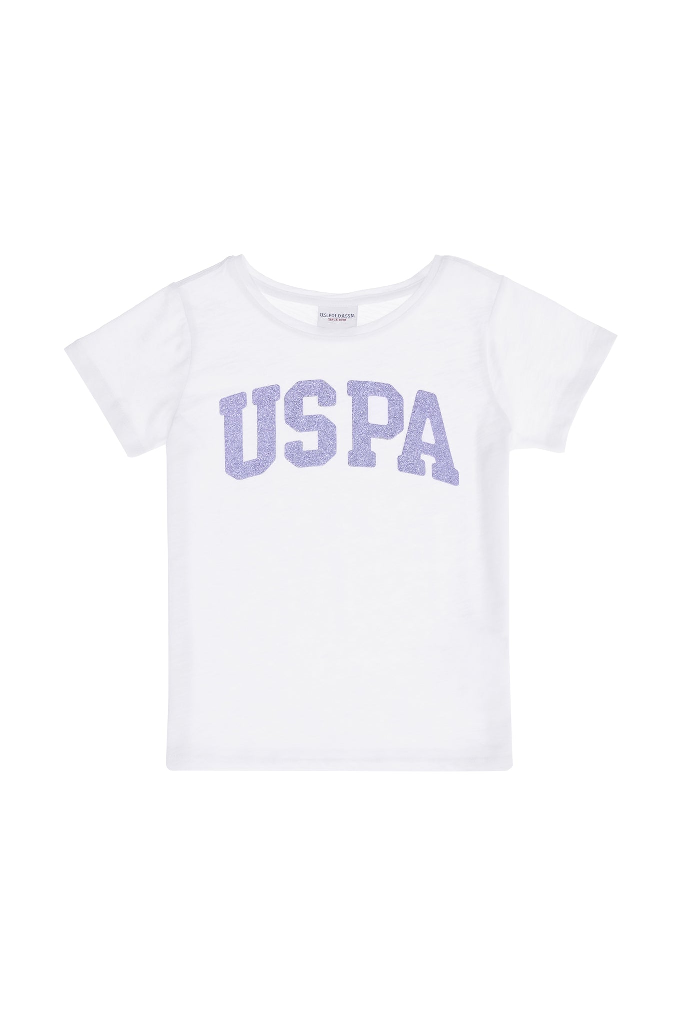 Baby Girl White Crew Neck Basic T-Shirt