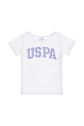 Baby Girl White Crew Neck Basic T-Shirt