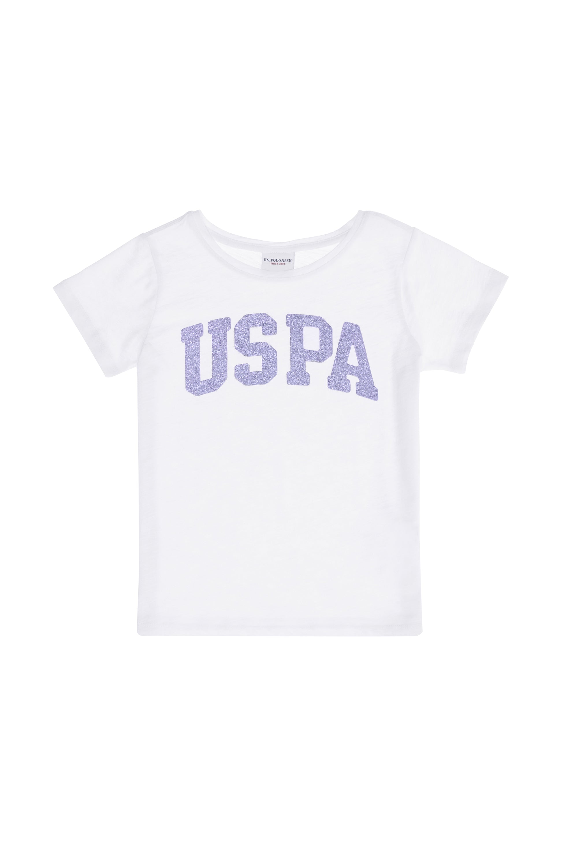Baby Girl White Crew Neck Basic T-Shirt