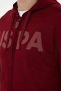 Men's Burgundy Knitted Cardigan