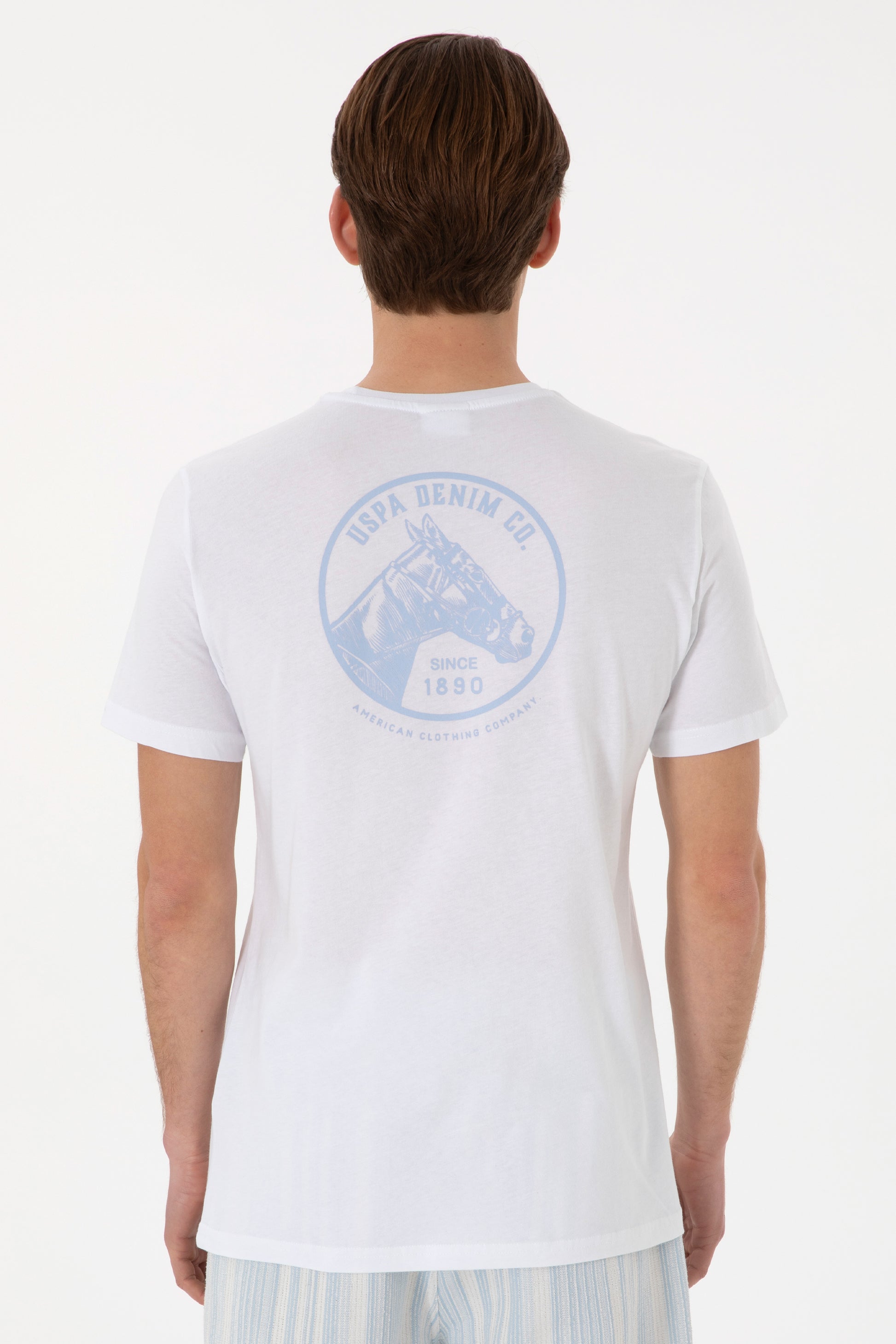 Men's Regular Fit Crew Neck White T-Shirt