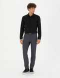 Black Slim Fit Long Sleeve Shirt