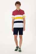 Men's Regular Fit Polo Neck Cherry T-Shirt