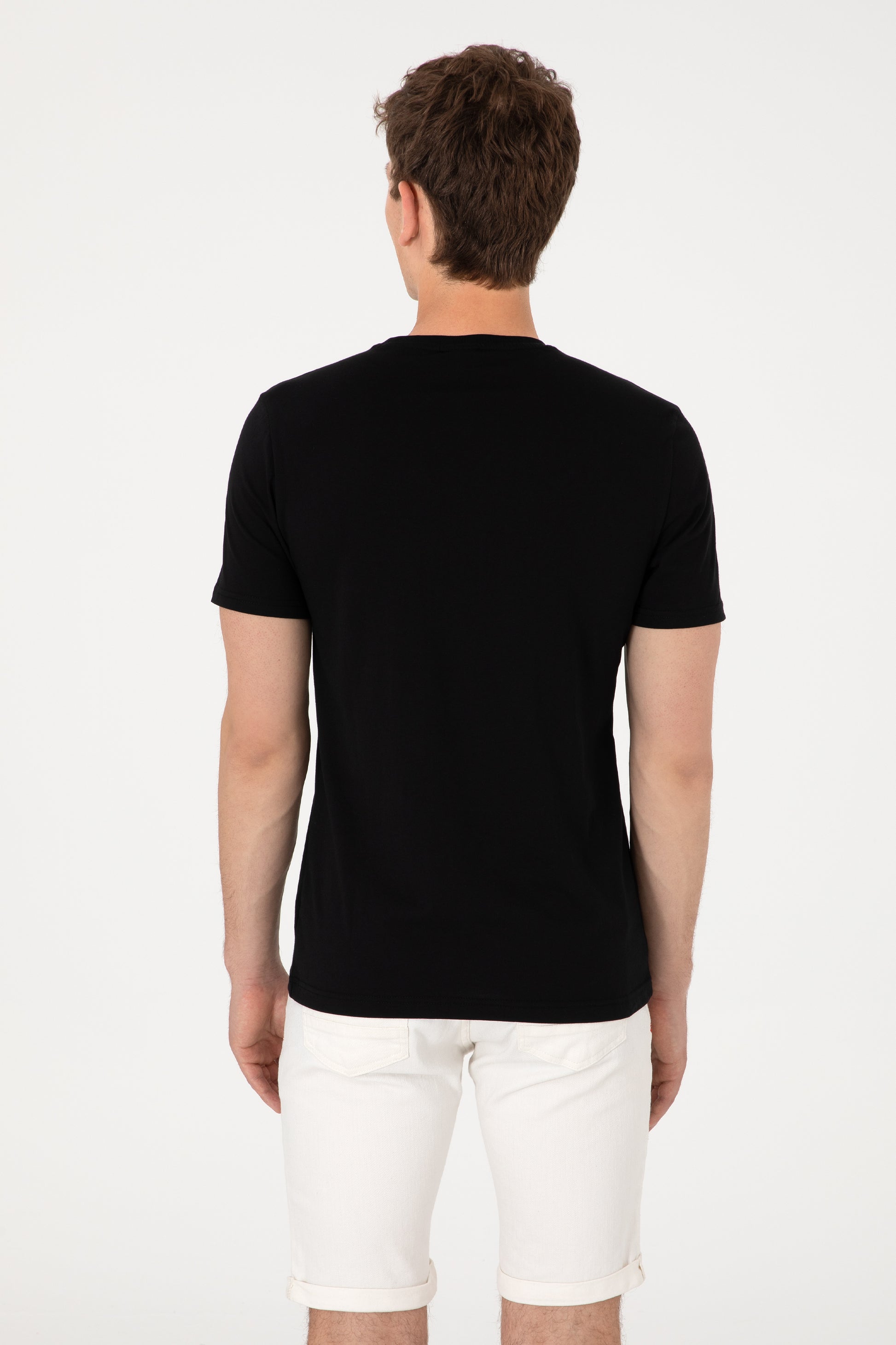 Men's Comfort Fit Crew Neck Black T-Shirt