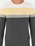 Light Grey Melange Slim Fit Sweater