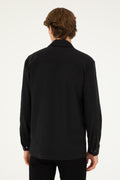 Men's Black Knitted Shirt