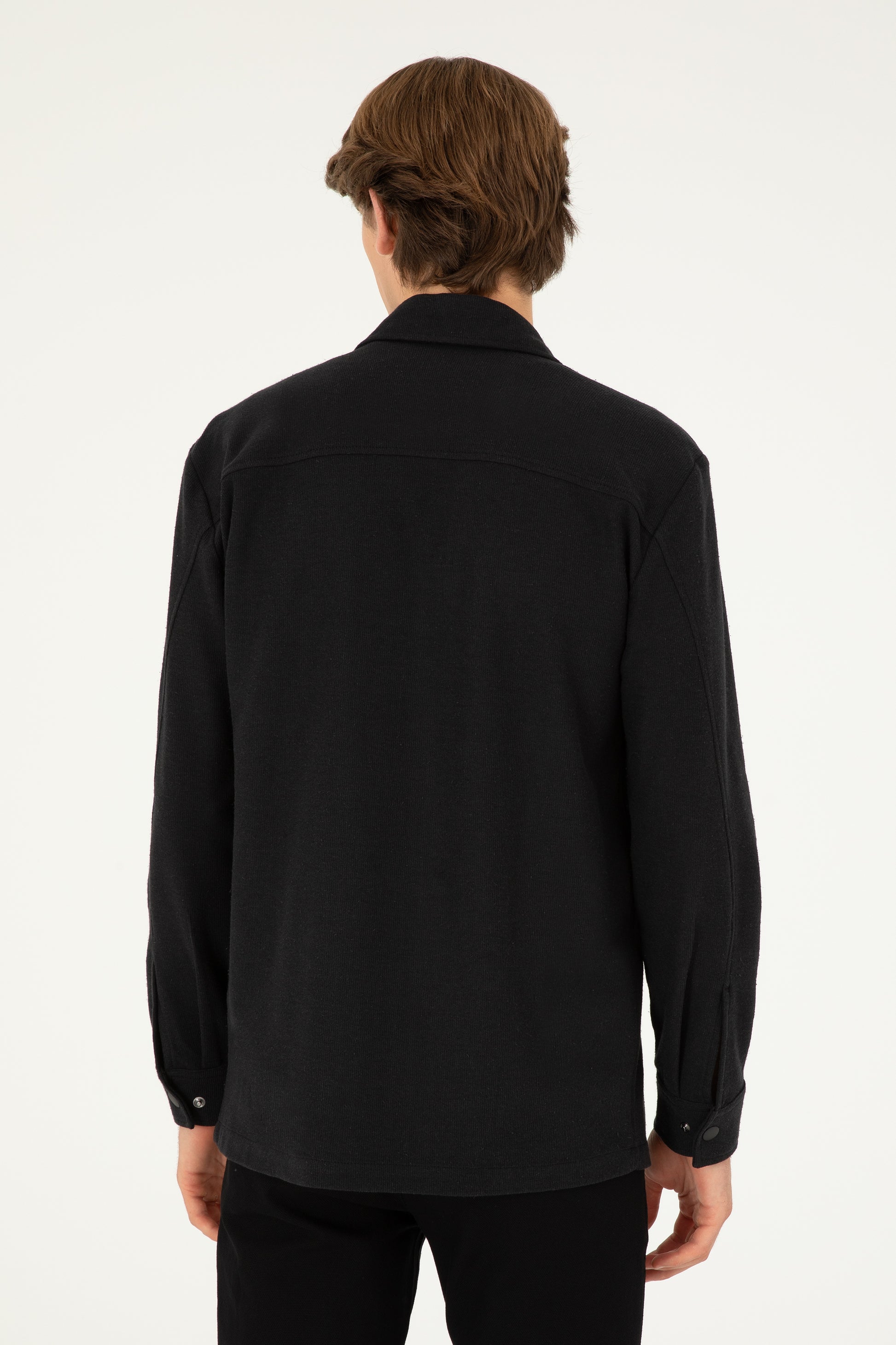 Men's Black Knitted Shirt