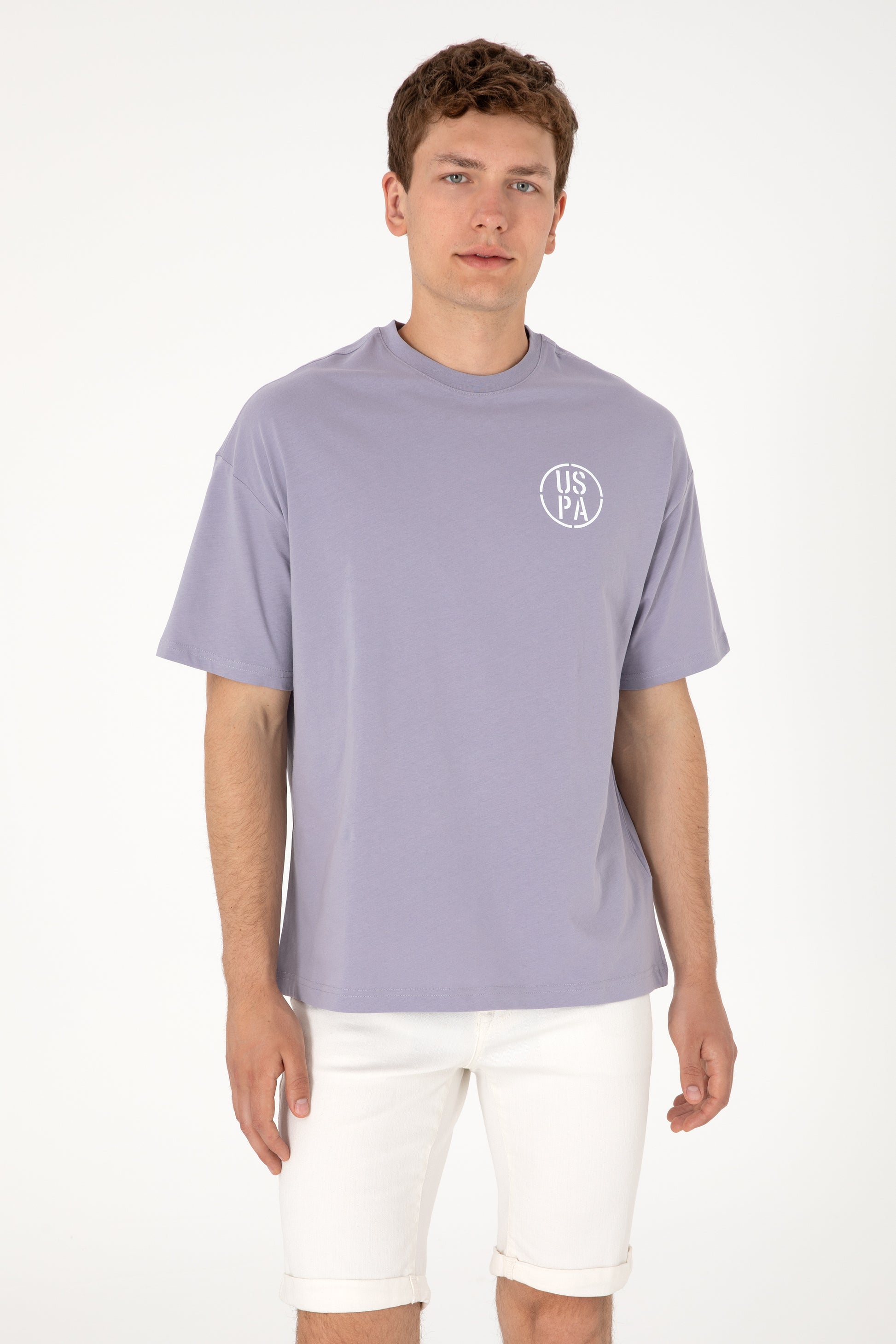 Men's Oversize Fit Crew Neck Grey T-Shirt