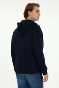 Men's Navy Blue Knitted Cardigan
