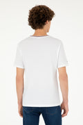 Men's Regular Fit Crew Neck White T-Shirt