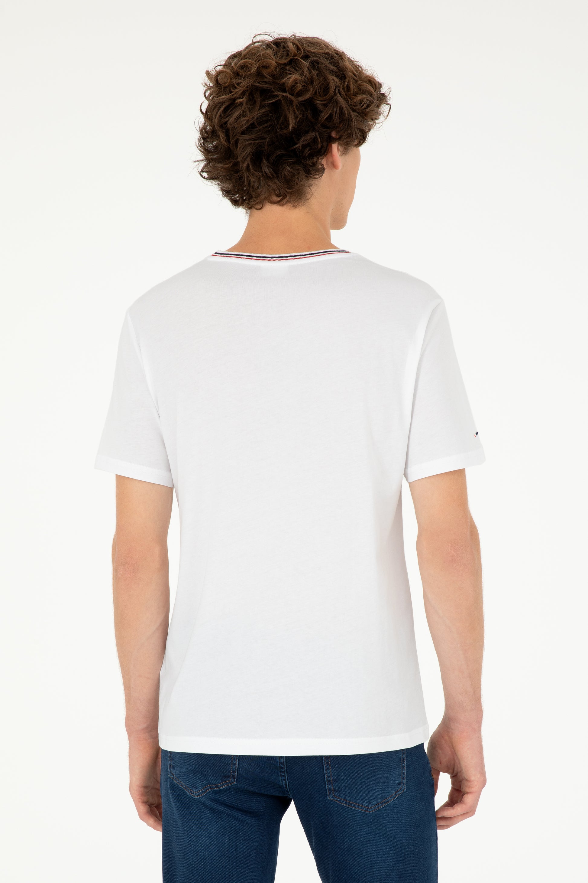 Men's Regular Fit Crew Neck White T-Shirt