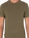 Khaki Slim Fit Basic T-Shirt