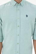 Men's Mint Long Sleeve Basic Shirt