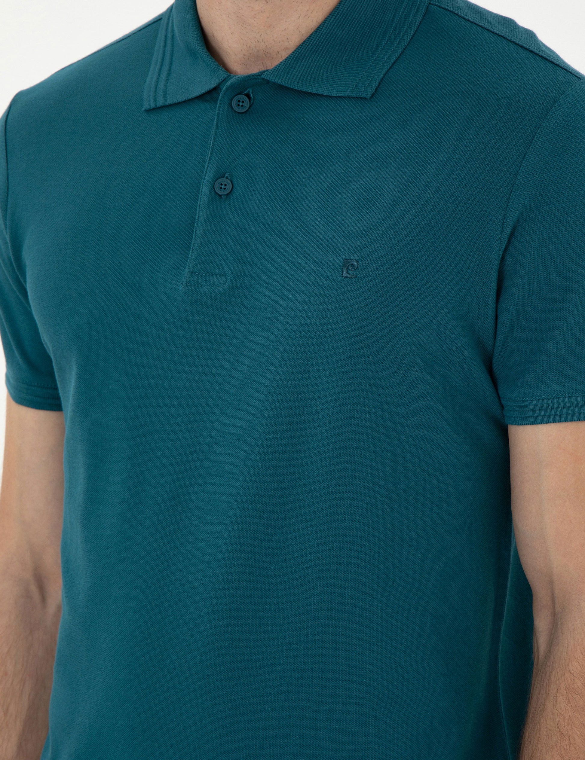 Emerald Slim Fit 100% Cotton Polo Neck Basic T-Shirt
