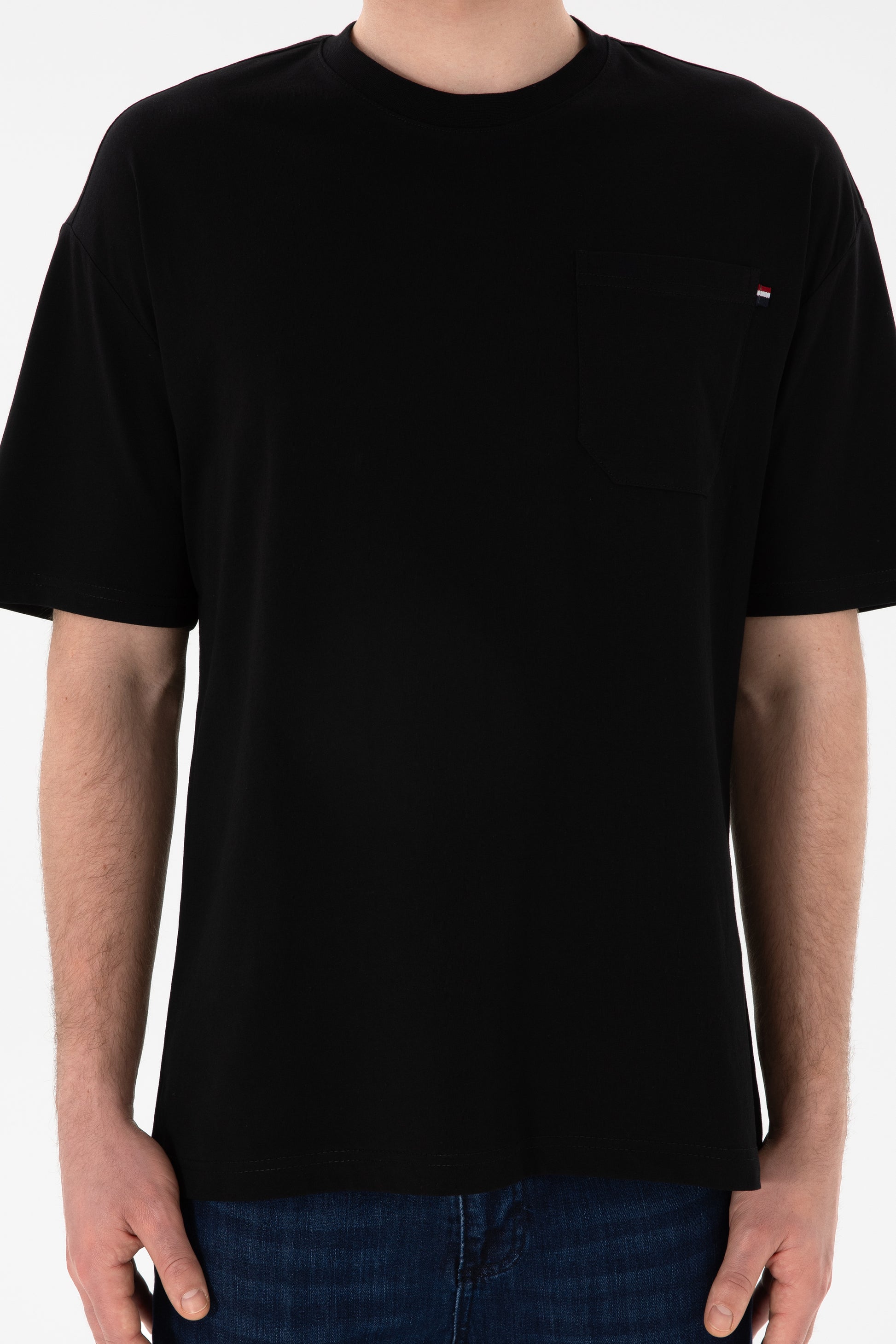 Men's Comfort Fit Crew Neck Black T-Shirt