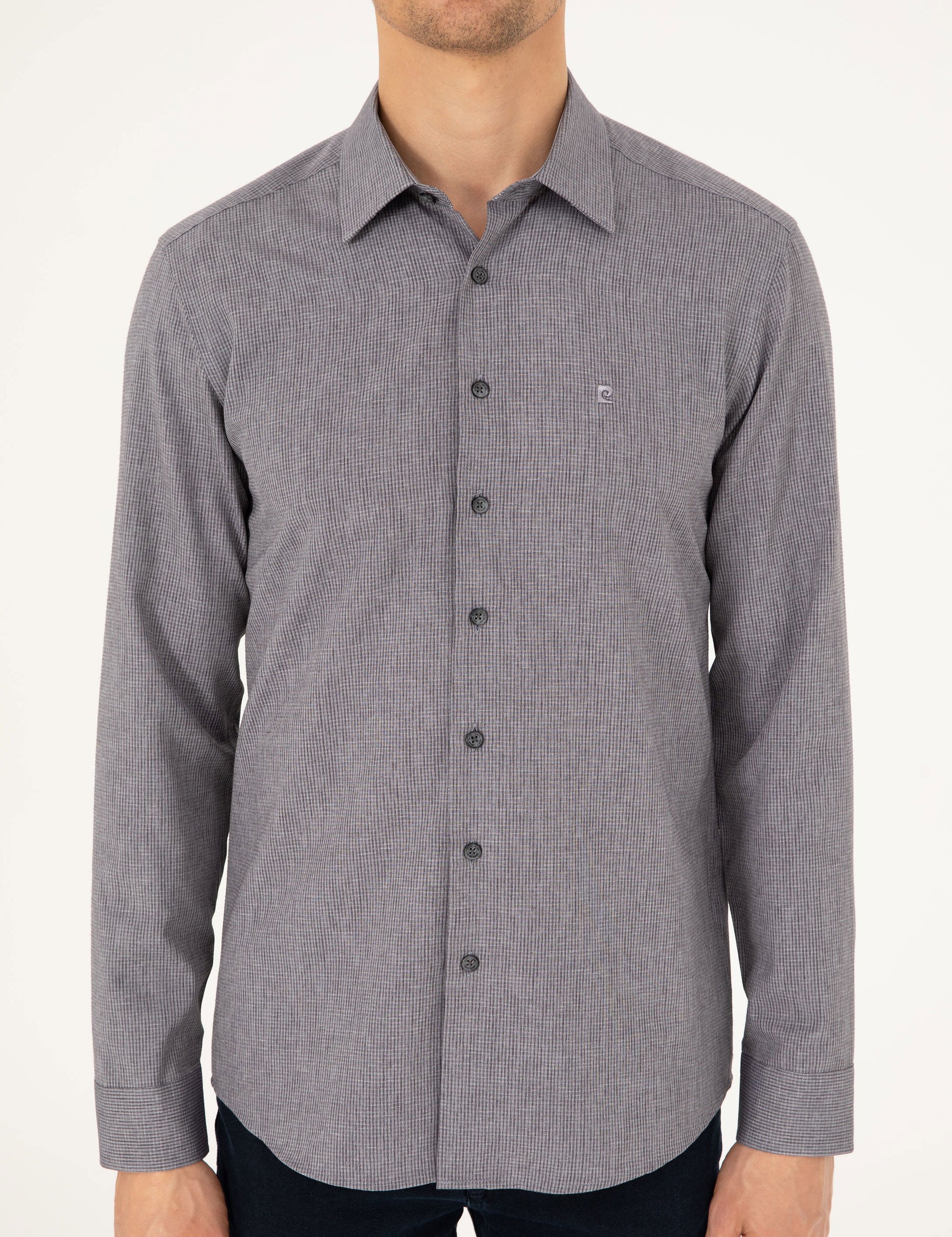 Anthracite Slim Fit Long Sleeve Shirt