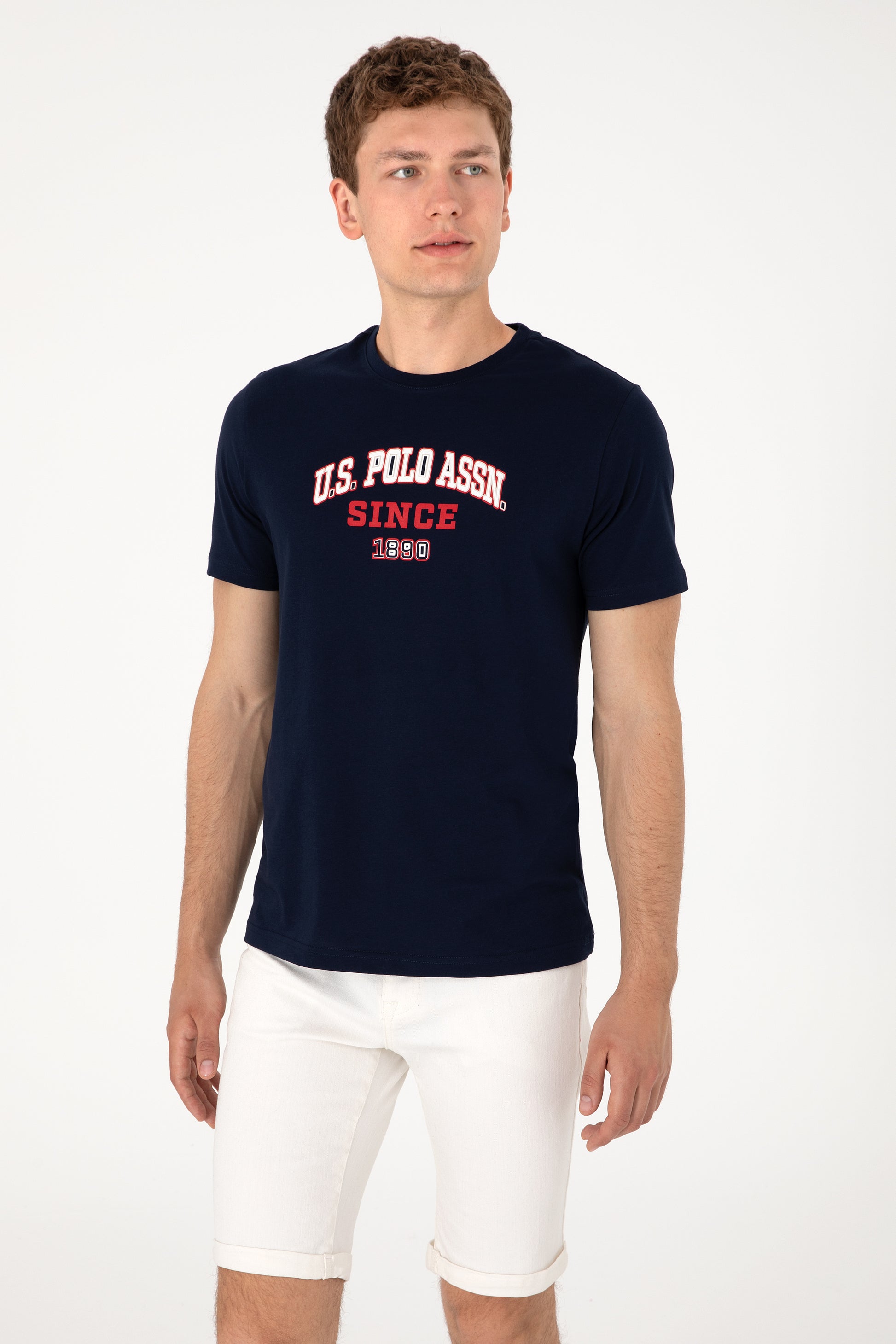 Men's Regular Fit Crew Neck Navy T-Shirt