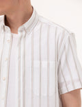 Khaki Comfort Fit Short Sleeve Shirt