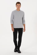 Men's Grey Melange Sweatshirt