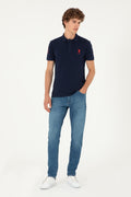 Men's Navy Blue Basic T-Shirt