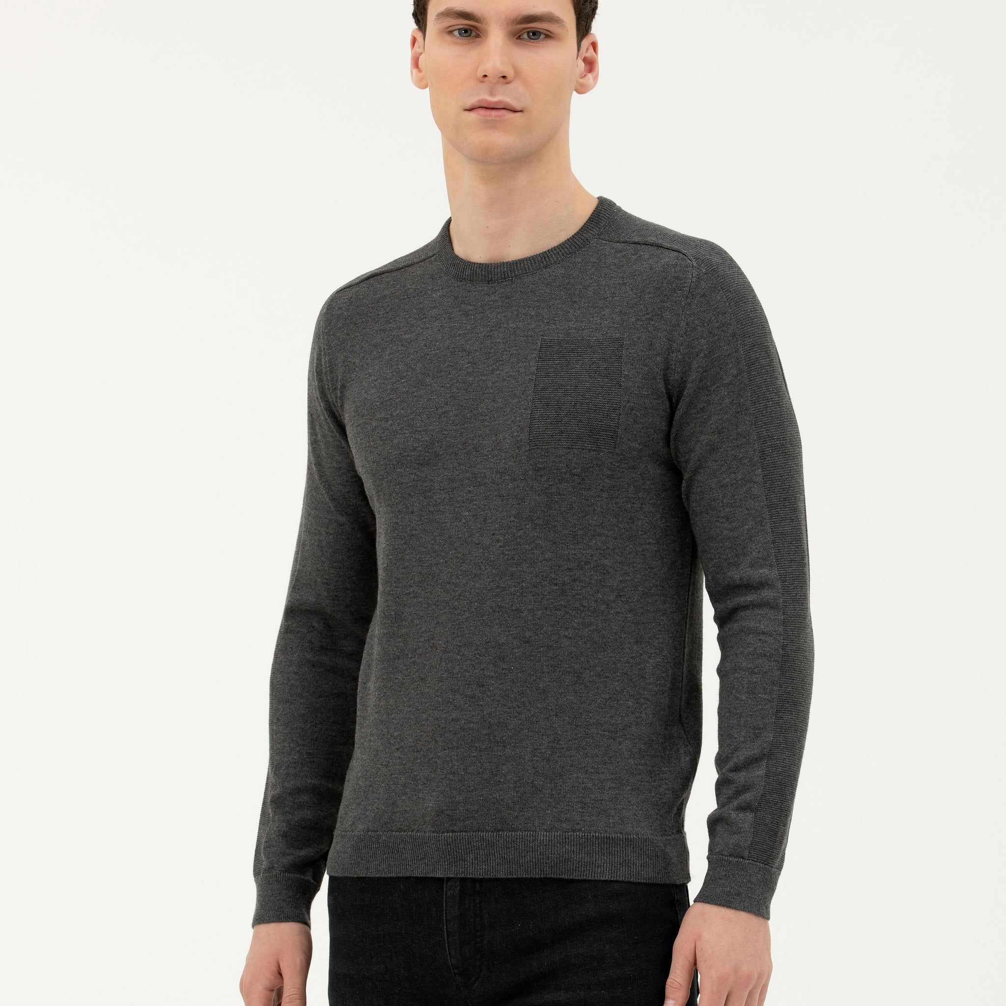 Dark Grey Slim Fit Sweater